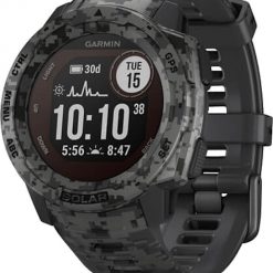 Garmin Instinct Solar Camo Edition GPS Sport Watch - Graphite Camo for Watches
