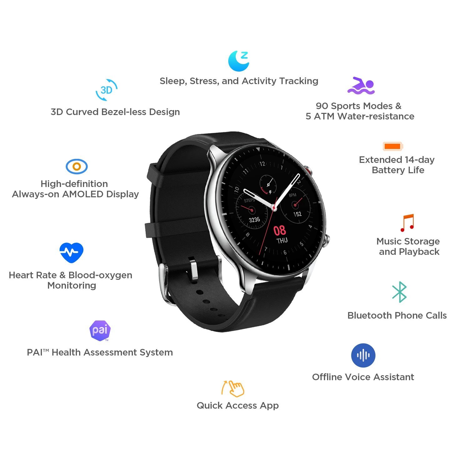Amazfit GTR 2 Classic Edition Smart Watch for Watches 6 Amazfit GTR 2 Classic Edition Smart Watch for Watches - Image 4